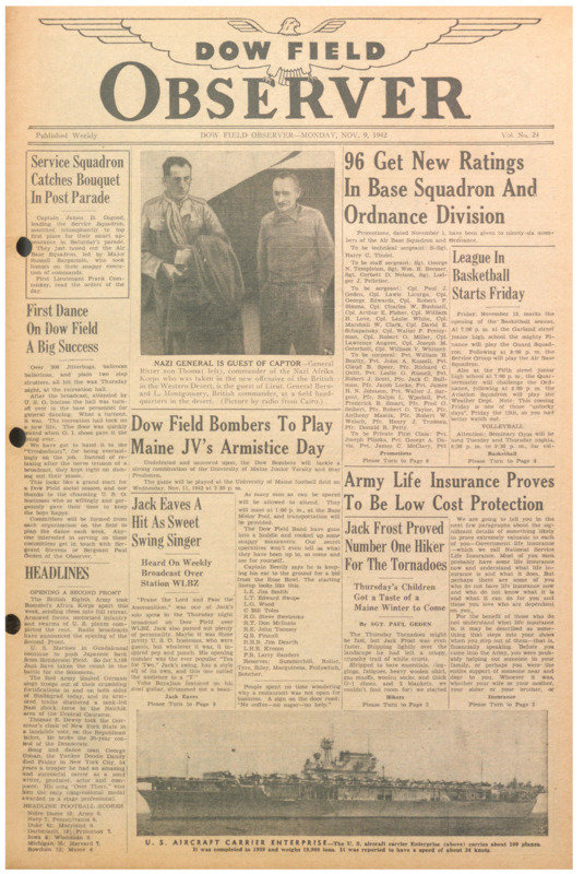 Dow Field Observer, November 9, 1942