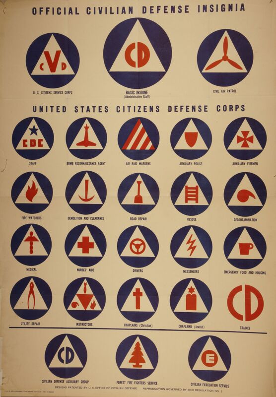 Official Civilian Defense Insignia -- United States Citizens Defense Corps