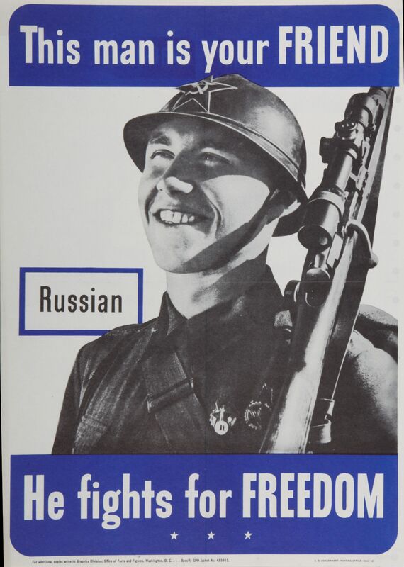 This Man Is Your Friend -- He Fights for Freedom -- Russian