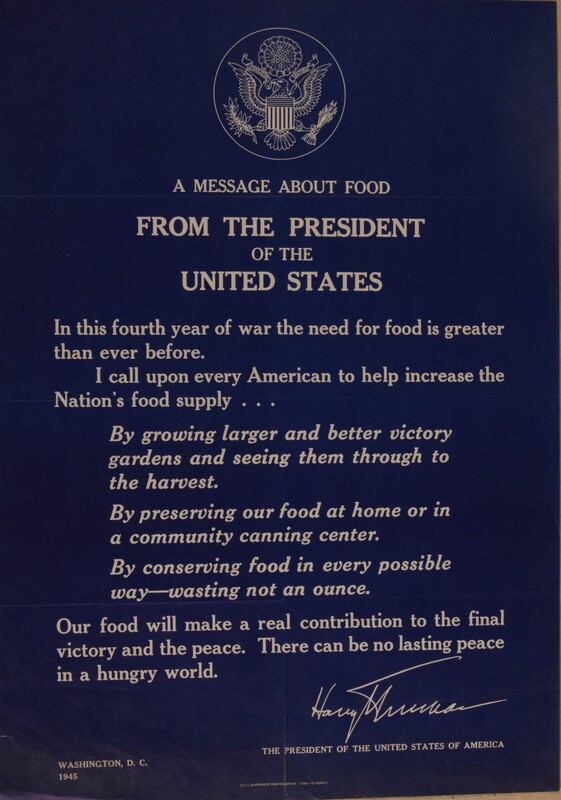 A Message About Food from the President of the United States