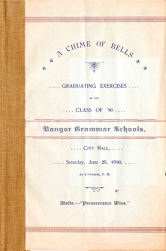 Bangor Grammar Schools Graduation Program, 1890