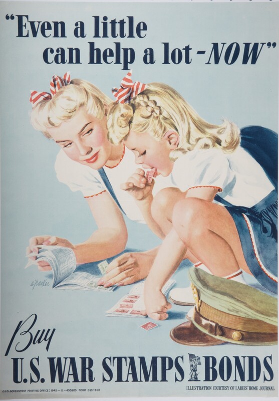 "Even a Little Can Help a Lot--Now" -- Buy U.S. War Stamps & Bonds