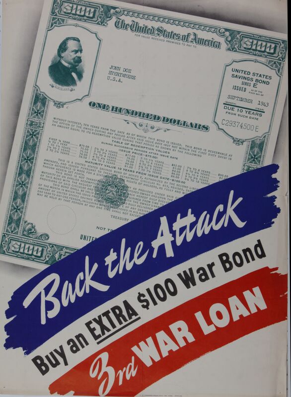 Back The Attack -- Buy An Extra $100 War Bond -- 3rd War Loan