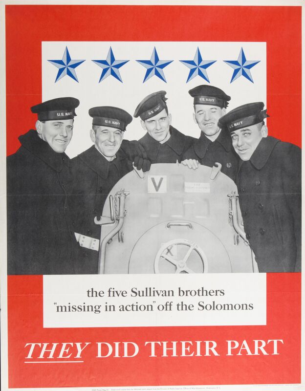 The Five Sullivan Brothers "Missing In Action" Off The Solomons -- They Did Their Part