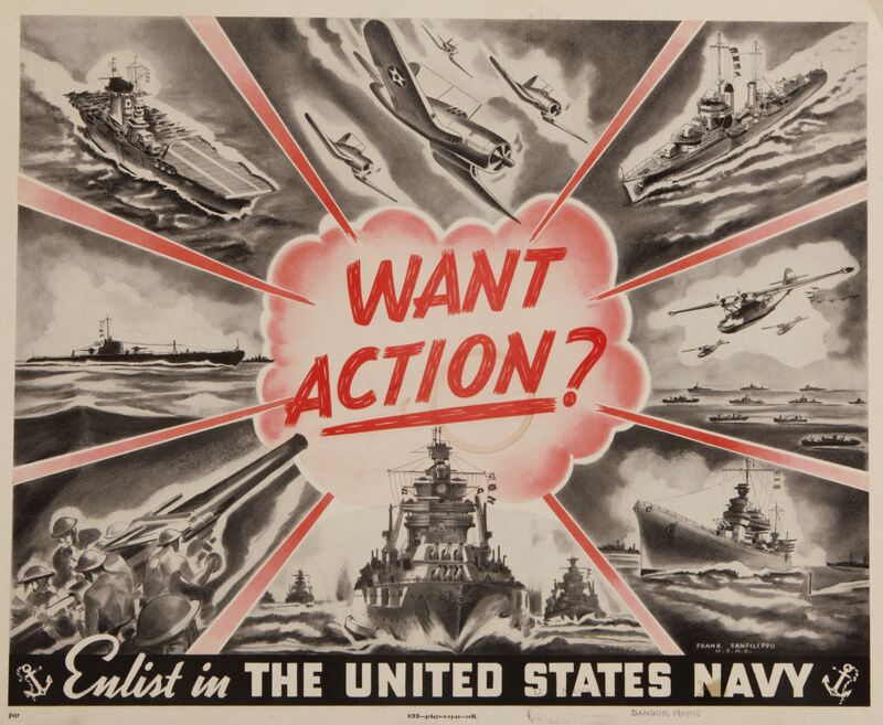 Want Action? -- Enlist In The United States Navy