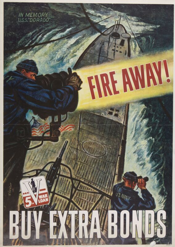 Fire Away! -- Buy Extra Bonds -- 5th War Loan