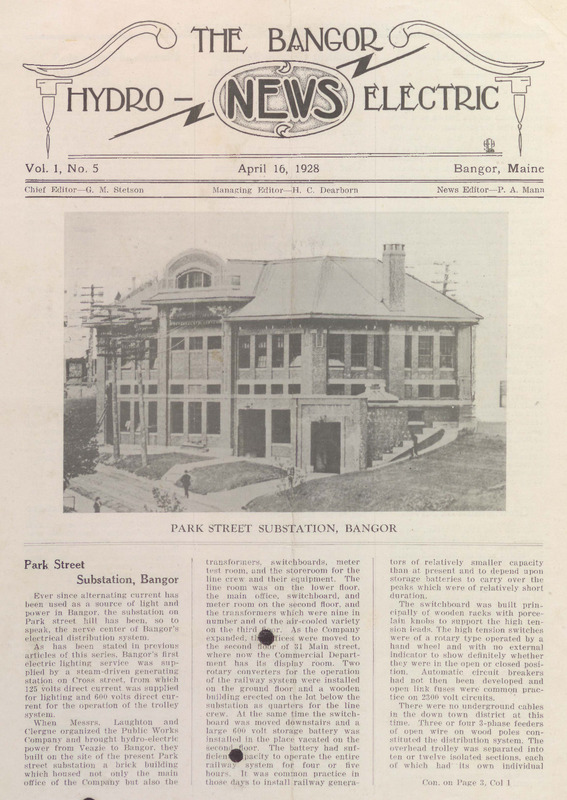 Bangor Hydro-Electric News, April 16, 1928